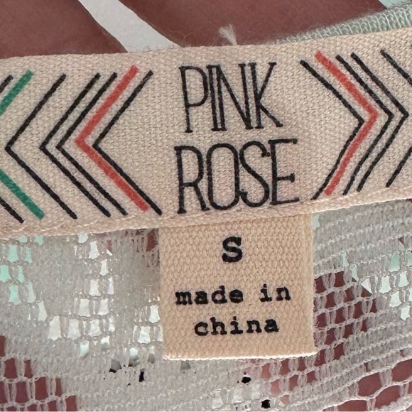 Pink Rose Turquoise Lace Tank Blouse - Picture 9 of 11